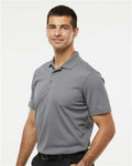 Adidas A430 Men's Performance Piqué Polo - Grey Three - model side