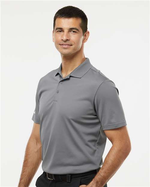 Adidas A430 Men's Performance Piqué Polo - Grey Three - model side