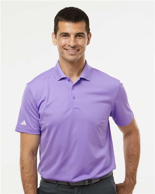 Adidas A430 Men's Performance Piqué Polo - Light Flash Purple - model front