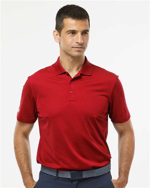 Adidas A430 Men's Performance Piqué Polo - Power Red - model front