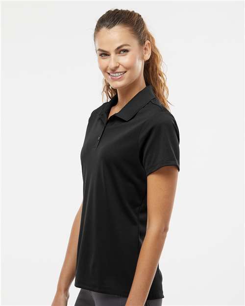 Adidas A431 Women's Performance Piqué Polo - Black - model side