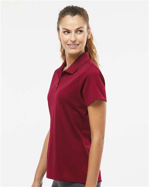 Adidas A431 Women's Performance Piqué Polo - Collegiate Burgundy - model side