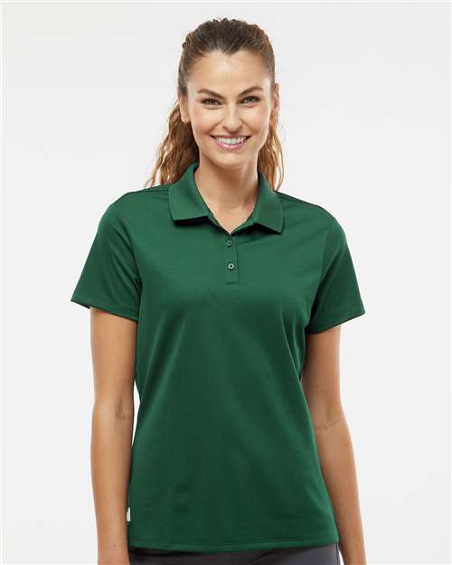 Adidas A431 Women's Performance Piqué Polo - Collegiate Green - model front