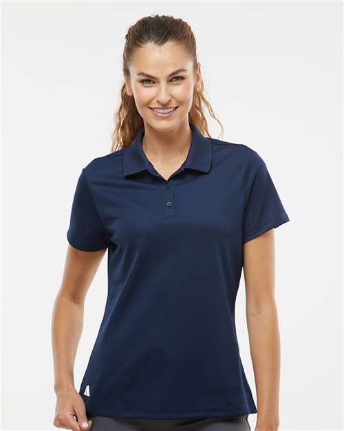 Adidas A431 Women's Performance Piqué Polo - Collegiate Navy - model front