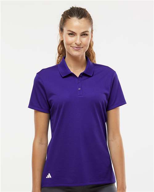 Adidas A431 Women's Performance Piqué Polo - Collegiate Purple - model front