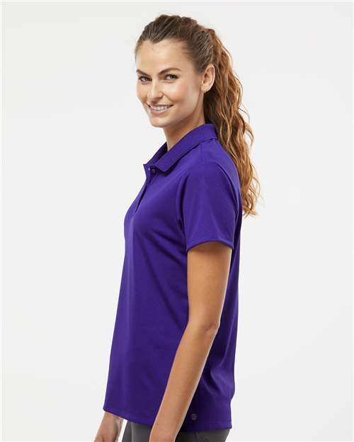 Adidas A431 Women's Performance Piqué Polo - Collegiate Purple - model side