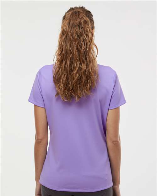 Adidas A431 Women's Performance Piqué Polo - Light Flash Purple - model back