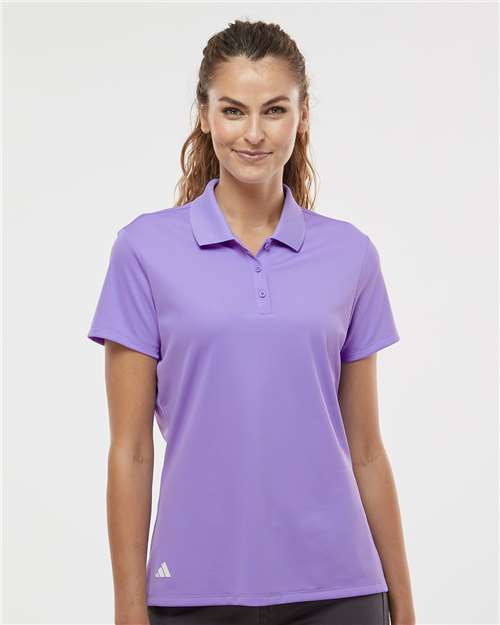 Adidas A431 Women's Performance Piqué Polo - Light Flash Purple - model front