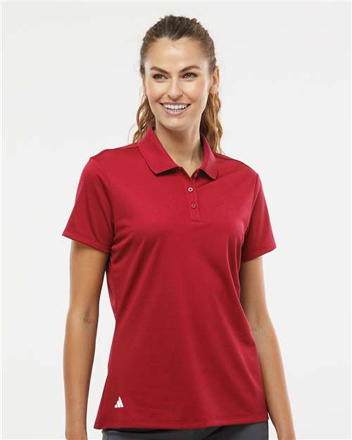 Adidas A431 Women's Performance Piqué Polo - Power Red - model front