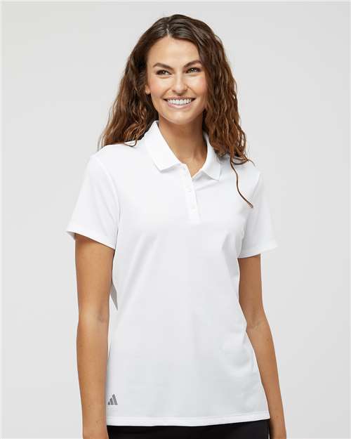 Adidas A431 Women's Performance Piqué Polo - White - model front