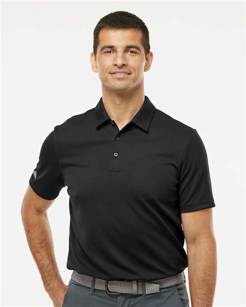 Adidas A580 Men's Micro Piqué Polo - Black - model front
