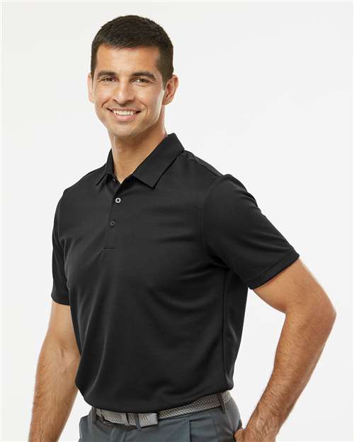 Adidas A580 Men's Micro Piqué Polo - Black - model side