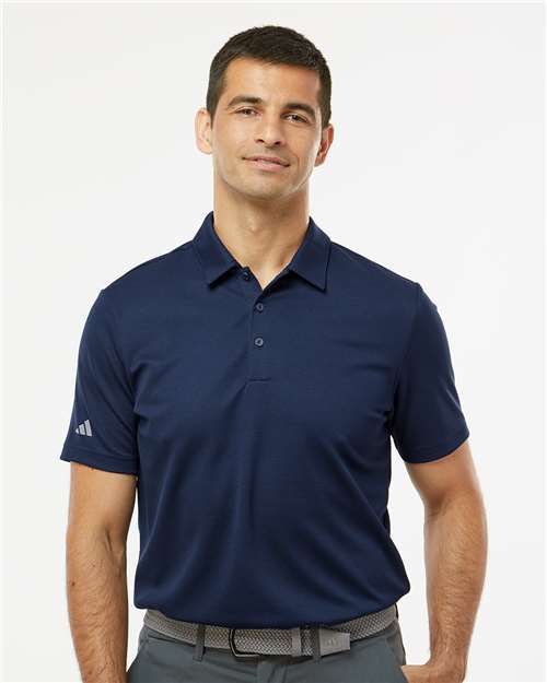 Adidas A580 Men's Micro Piqué Polo - Collegiate Navy - model front