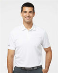 Adidas A580 Men's Micro Piqué Polo - White - model front