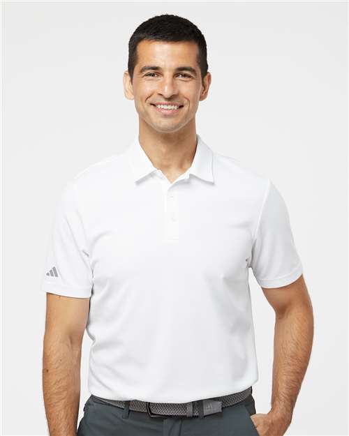 Adidas A580 Men's Micro Piqué Polo - White - model front