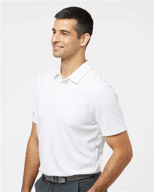 Adidas A580 Men's Micro Piqué Polo - White - model side