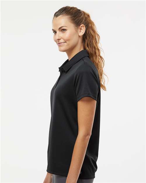 Adidas A581 Women's Micro Piqué Polo - Black - model side