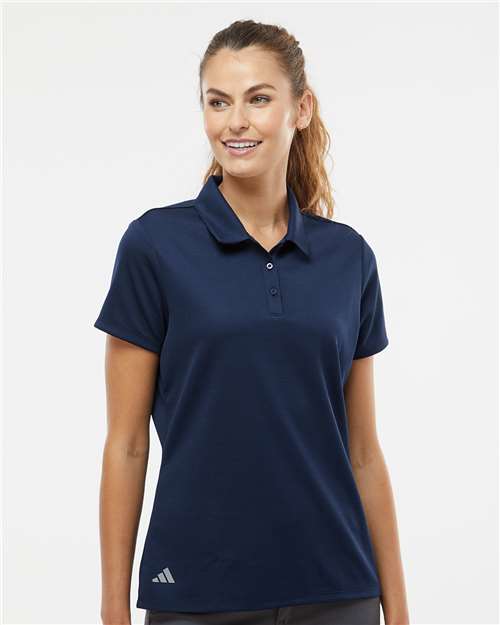 Adidas A581 Women's Micro Piqué Polo - Collegiate Navy - model front