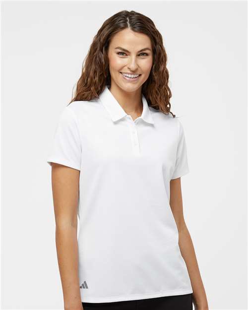 Adidas A581 Women's Micro Piqué Polo - White - model front