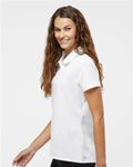 Adidas A581 Women's Micro Piqué Polo - White - model side