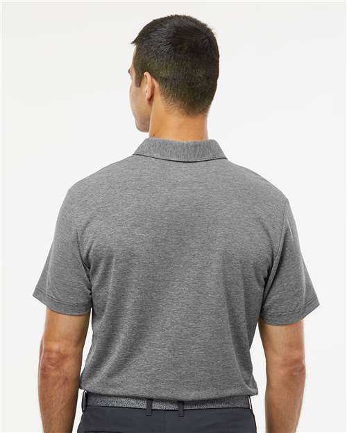 Adidas A582 Men's Heathered Polo - Black Melange - model back