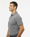 Adidas A582 Men's Heathered Polo - Black Melange - model side