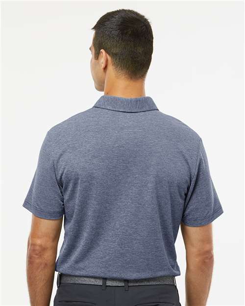Adidas A582 Men's Heathered Polo - Collegiate Navy Melange - model back