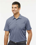 Adidas A582 Men's Heathered Polo - Collegiate Navy Melange - model front