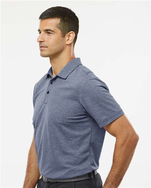 Adidas A582 Men's Heathered Polo - Collegiate Navy Melange - model side