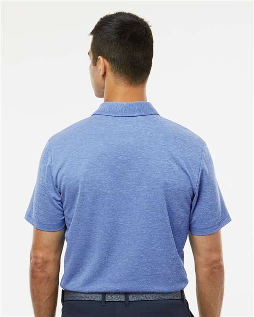 Adidas A582 Men's Heathered Polo - Collegiate Royal Melange - model back