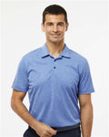 Adidas A582 Men's Heathered Polo - Collegiate Royal Melange - model front