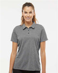 Adidas A583 Women's Heathered Polo - Black Melange - model front