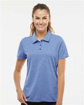 Adidas A583 Women's Heathered Polo - Collegiate Royal Melange - model front