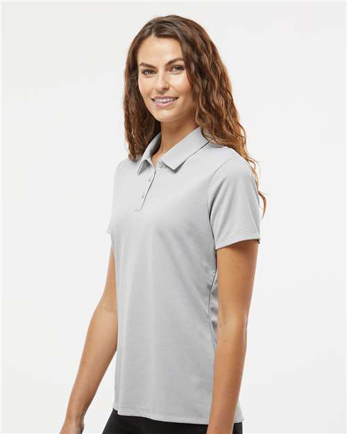 Adidas A583 Women's Heathered Polo - Grey Two Melange - model side