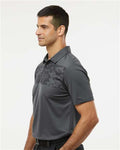 Adidas A585 Men's Camo Chest Print Polo - Grey Six - model side
