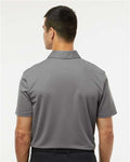 Adidas A585 Men's Camo Chest Print Polo - Grey Three - model back