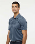Adidas A585 Men's Camo Chest Print Polo - Tech Ink - model side