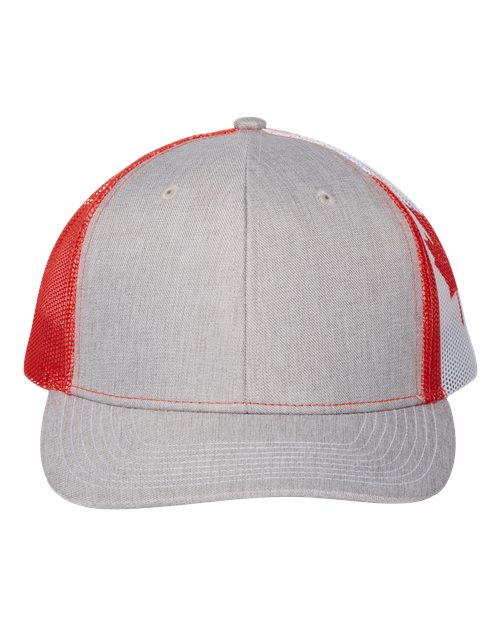 Kati S700M Printed Mesh Trucker Cap - Heather Grey/ Canada Flag - front