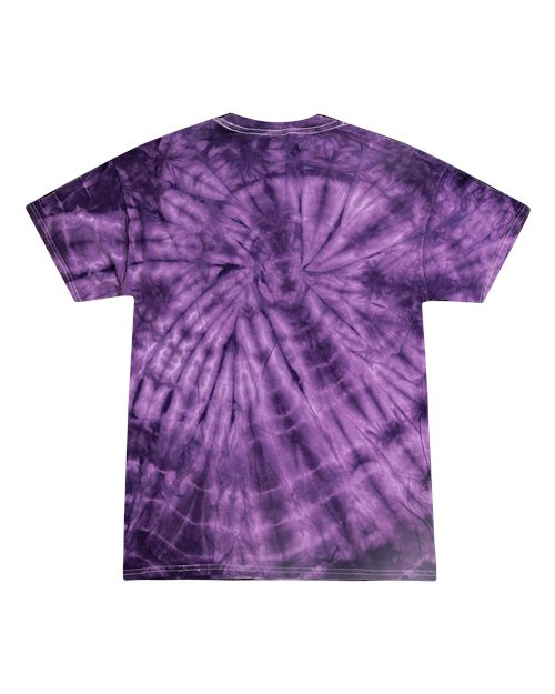 Colortone 1000Y Youth Multi-Color Tie-Dyed T-Shirt - Spider Purple - back