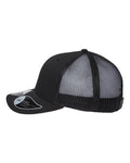 Atlantis Headwear BRYCE Sustainable Trucker Cap - Black/ Black - side
