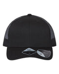Atlantis Headwear BRYCE Sustainable Trucker Cap - Black/ Black - front