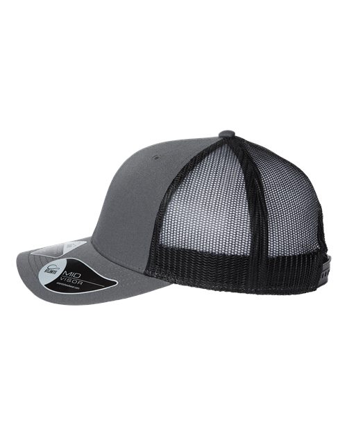 Atlantis Headwear BRYCE Sustainable Trucker Cap - Dark Grey/ Black - side