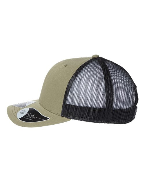 Atlantis Headwear BRYCE Sustainable Trucker Cap - Olive/ Black - side