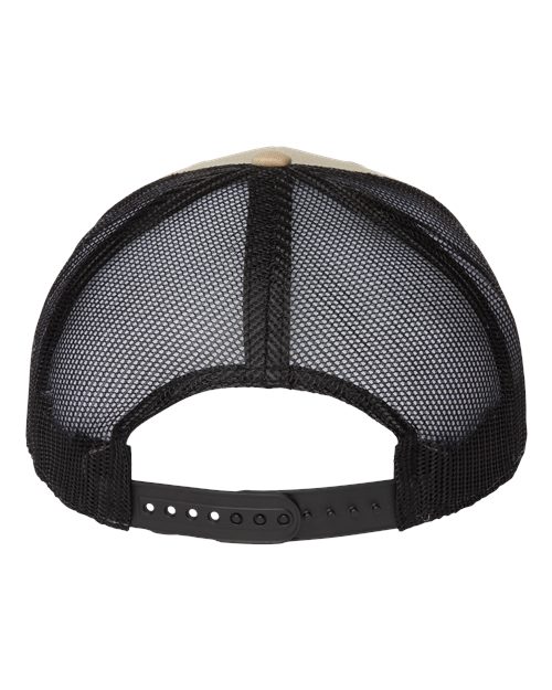 Atlantis Headwear BRYCE Sustainable Trucker Cap - Khaki/ Black - back
