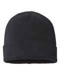 Atlantis Headwear NELSON Sustainable Cuffed Beanie - Black - back