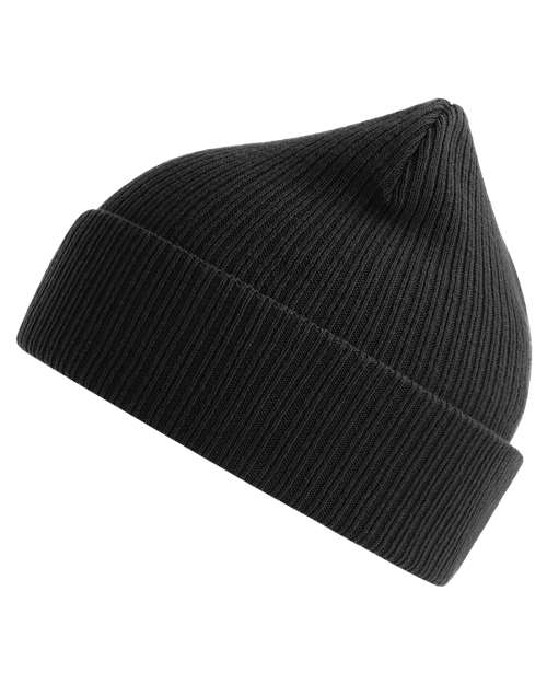 Atlantis Headwear NELSON Sustainable Cuffed Beanie - Black - side