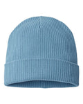 Atlantis Headwear NELSON Sustainable Cuffed Beanie - Light Avio Blue - back