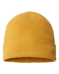 Atlantis Headwear NELSON Sustainable Cuffed Beanie - Mustard Yellow - back