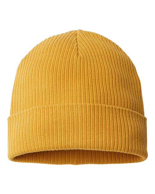 Atlantis Headwear NELSON Sustainable Cuffed Beanie - Mustard Yellow - back