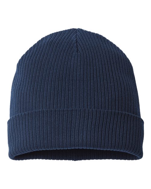 Atlantis Headwear NELSON Sustainable Cuffed Beanie - Navy - front
